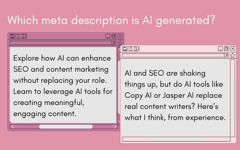 ai generated copy comparison from she rocks digital seo specialist hobart