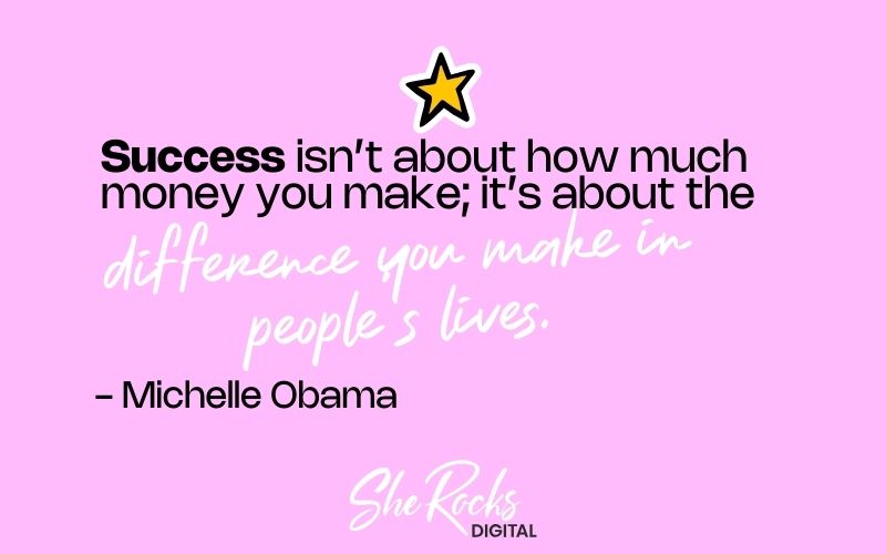 success-isn't-about-how-much-money-you-make-quote success isn't about how much money you make quote by michelle obama