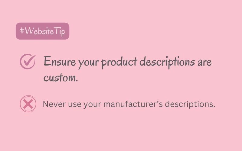 online shop page tips from she rocks digital hobart