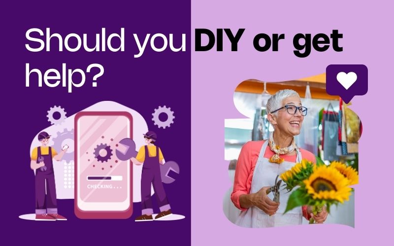 Comparison between DIY WordPress updates vs professional web maintenance and support by she rocks digital