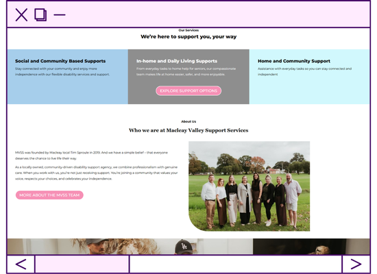 website-design-hobart-macleay-valley-support-services-she-rocks-digital-hobart website design hobart for macleay valley support services by she rocks digital hobart