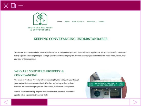 website maintenance with she rocks digital hobart for conveyancing small business